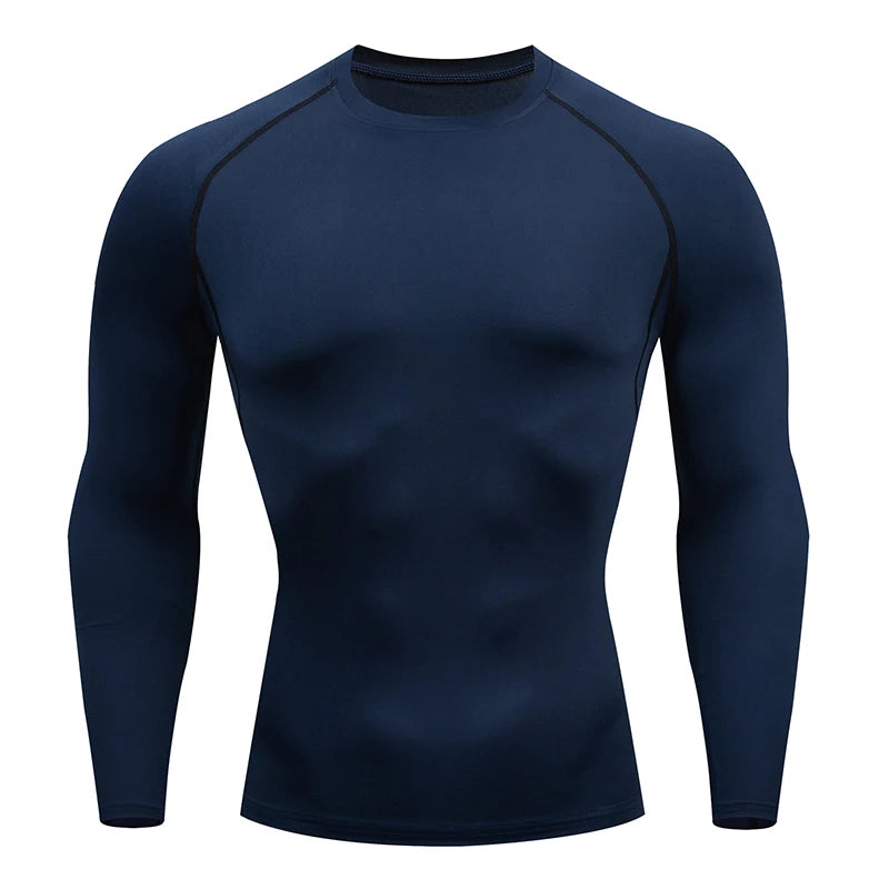 Men's Compression Running T-Shirt - Long Sleeve