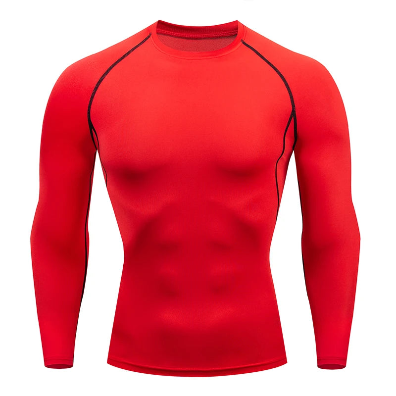 Men's Compression Running T-Shirt - Long Sleeve