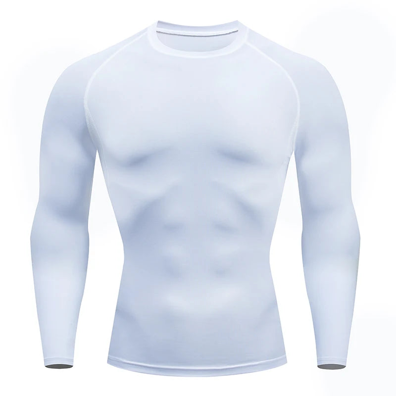 Men's Compression Running T-Shirt - Long Sleeve