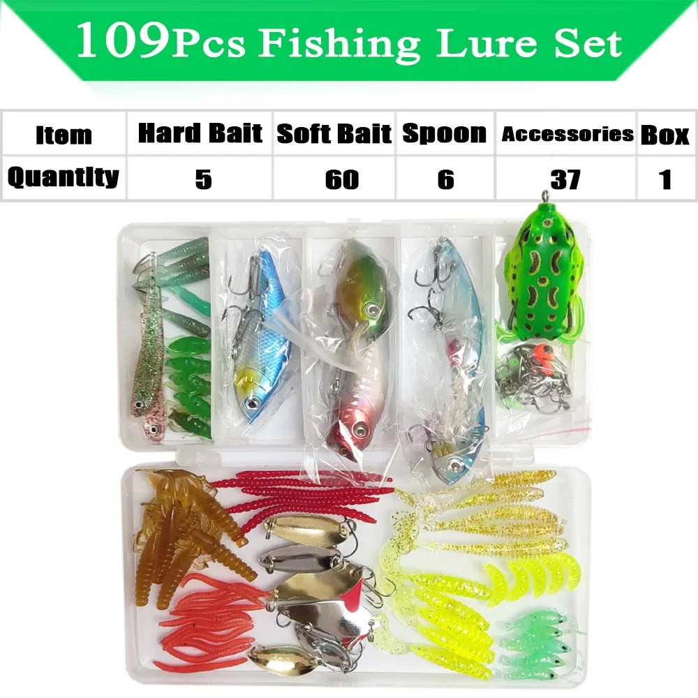 Fishing Lure Kit – Soft and Hard Bait Set