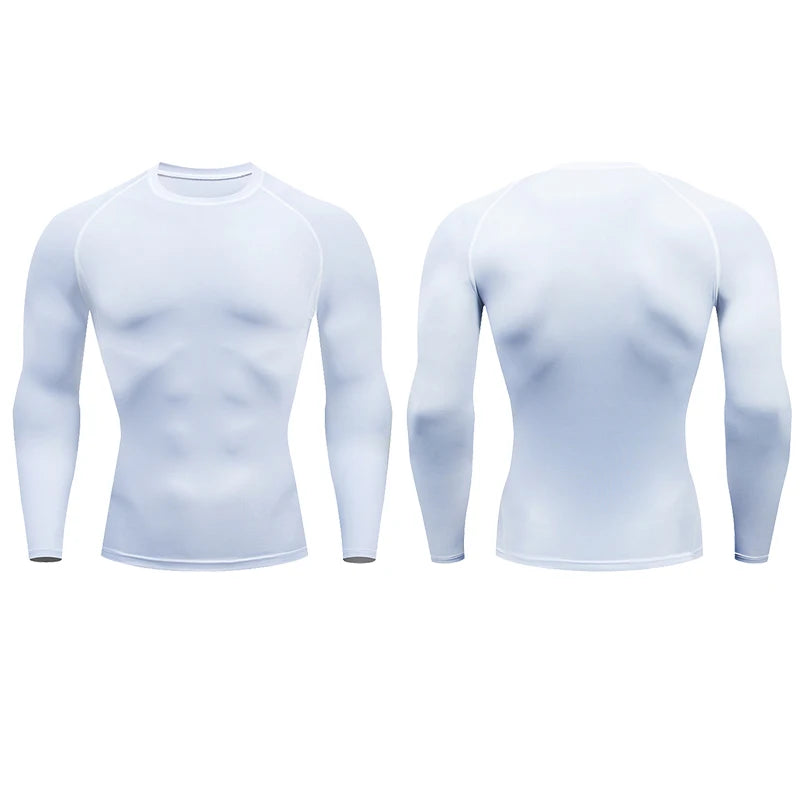 Men's Compression Running T-Shirt - Long Sleeve