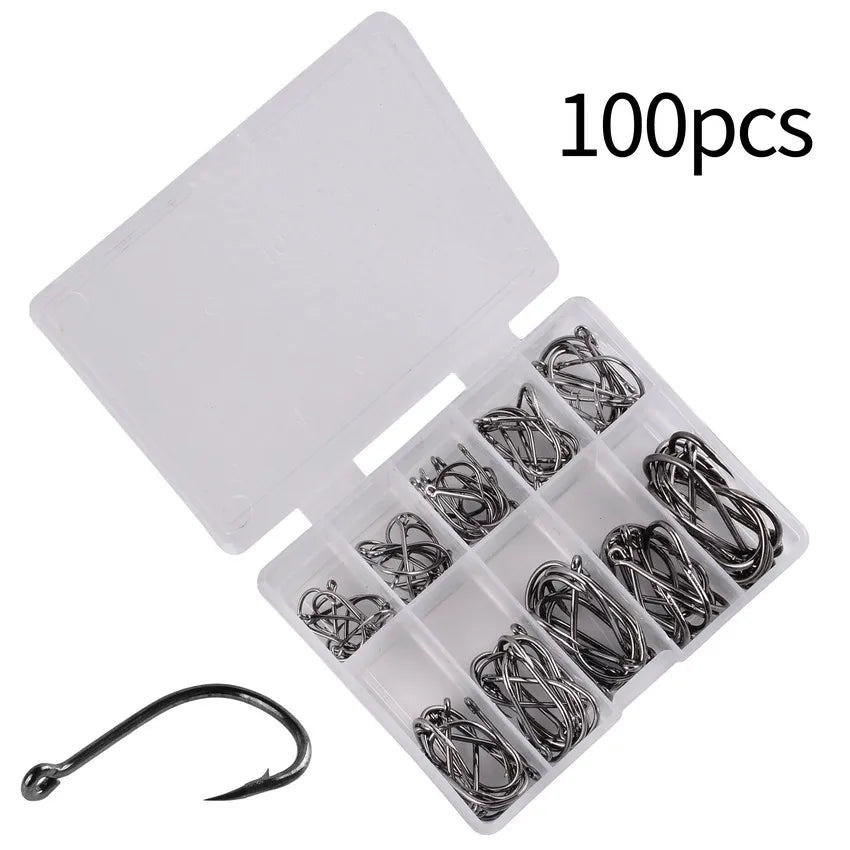 Aorace 100Pcs Fishing Hooks Set