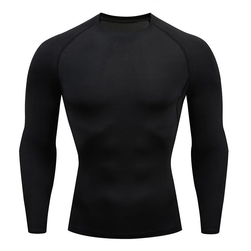 Men's Compression Running T-Shirt - Long Sleeve