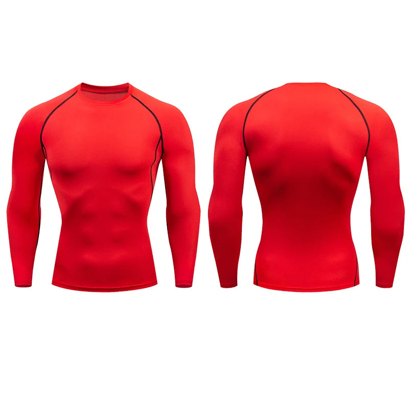 Men's Compression Running T-Shirt - Long Sleeve