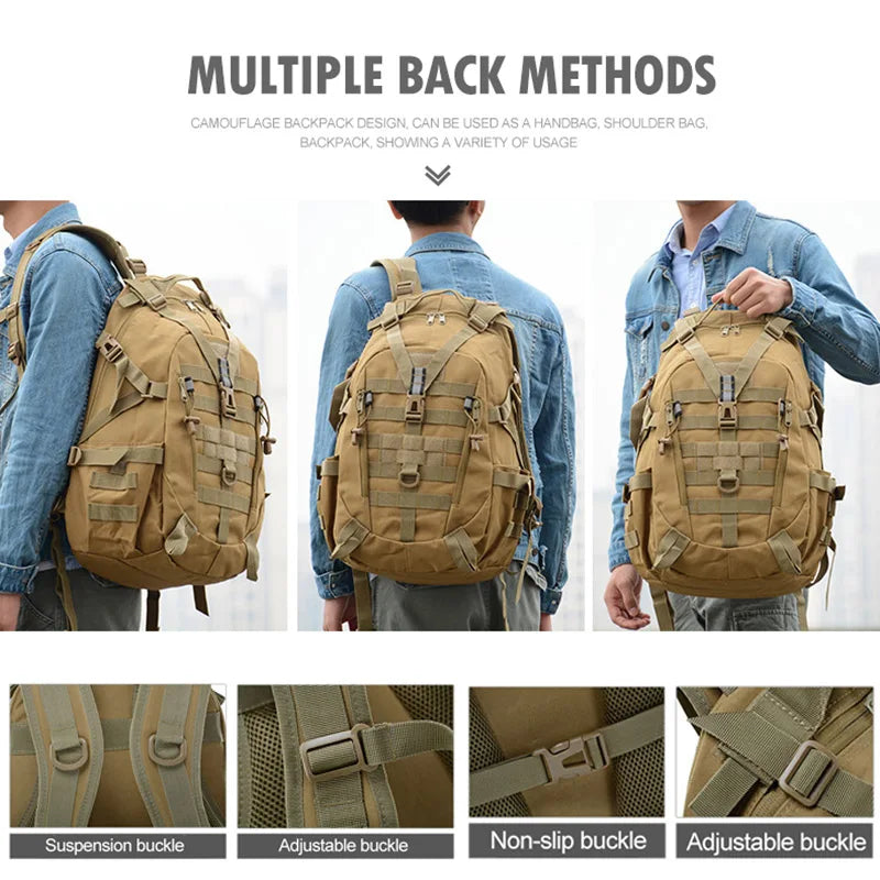 40L Tactical Molle Camping Backpack