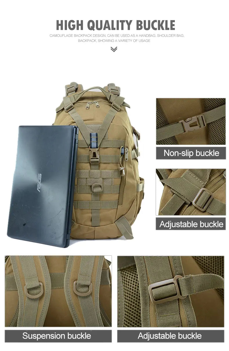 40L Tactical Molle Camping Backpack