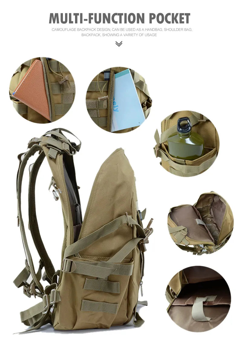 40L Tactical Molle Camping Backpack