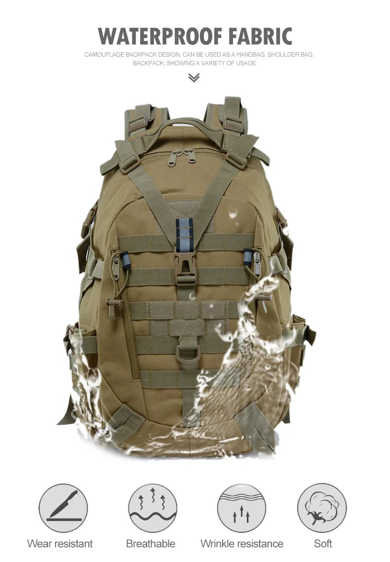 40L Tactical Molle Camping Backpack