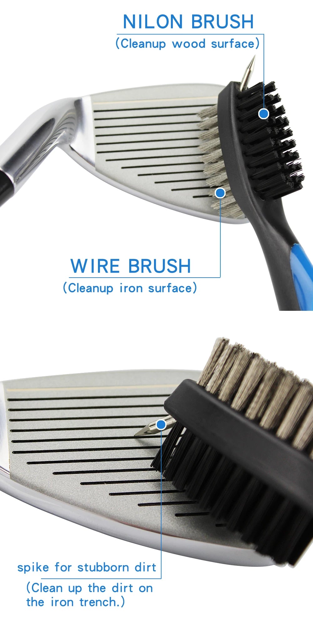 Golf Club Groove Cleaning Brush