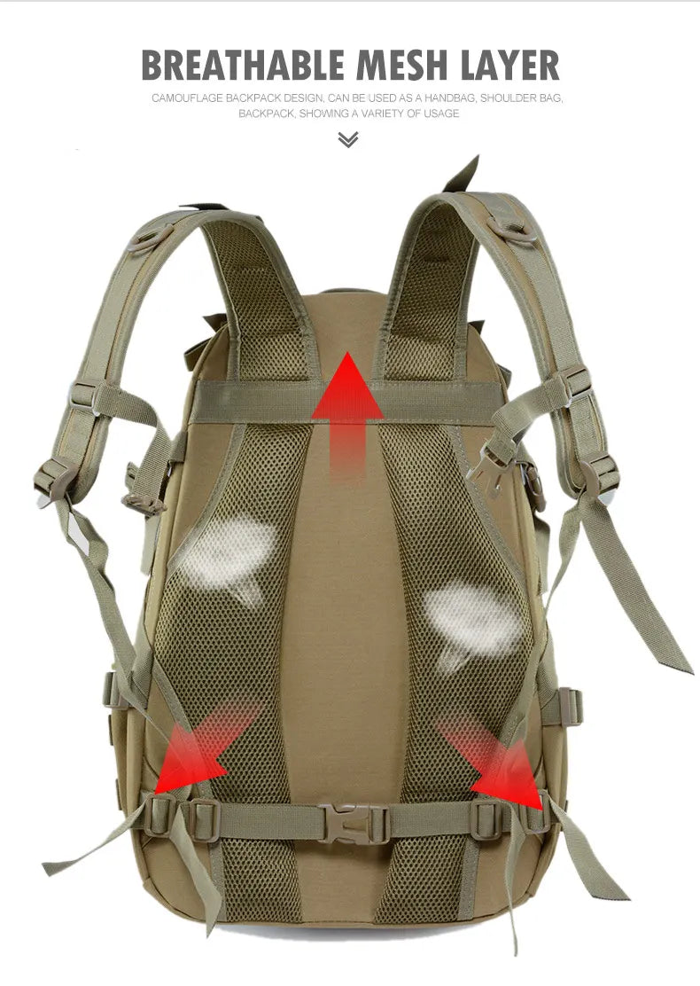 40L Tactical Molle Camping Backpack