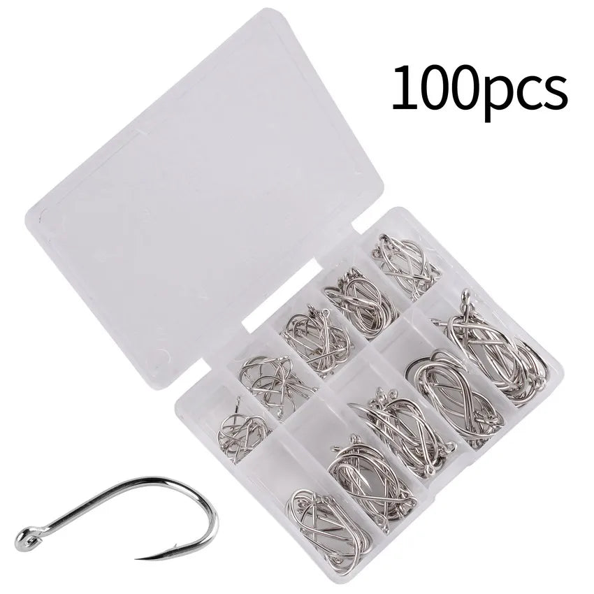 Aorace 100Pcs Fishing Hooks Set