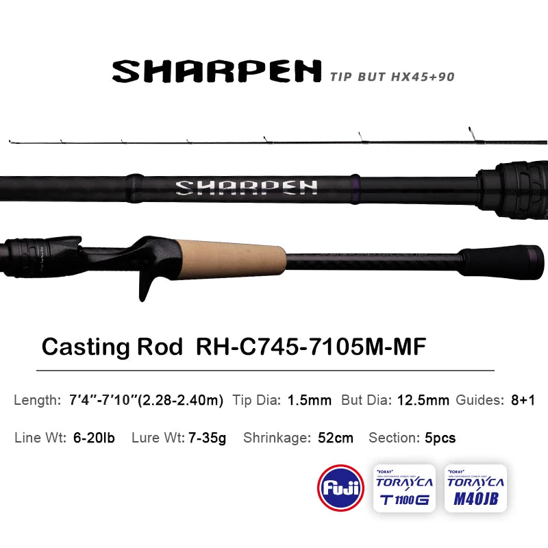 PURELURE SHARPEN Travel Fishing Rod