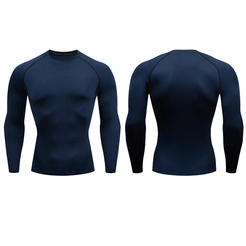 Men's Compression Running T-Shirt - Long Sleeve