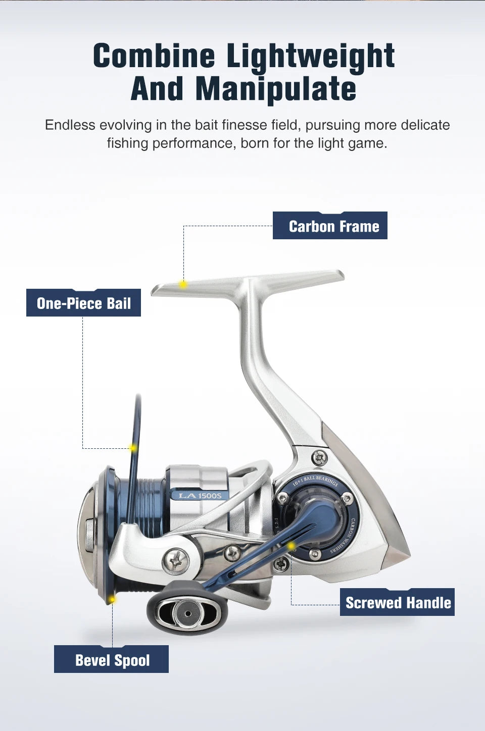 Ultralight Carbon Spinning Fishing Reel