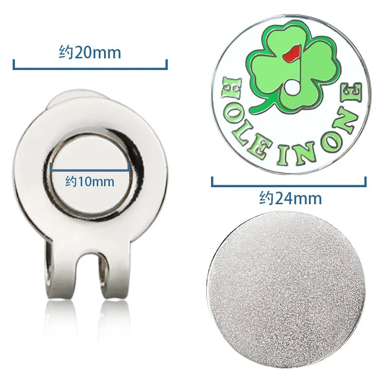 Golf Ball Marker with Magnetic Hat Clip