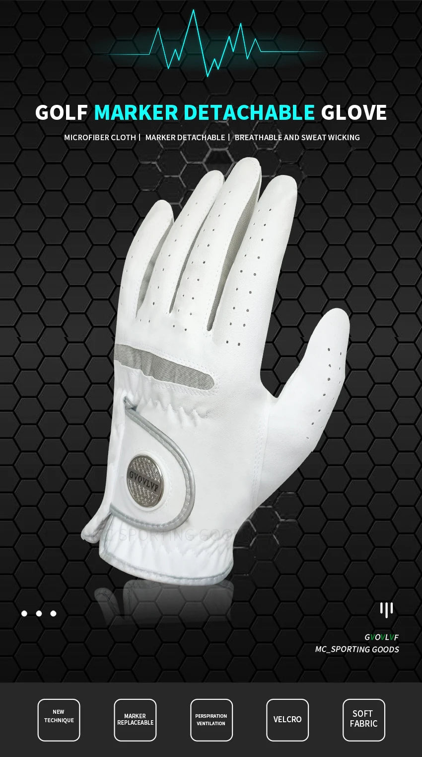 Golf Glove with Magnetic Marker