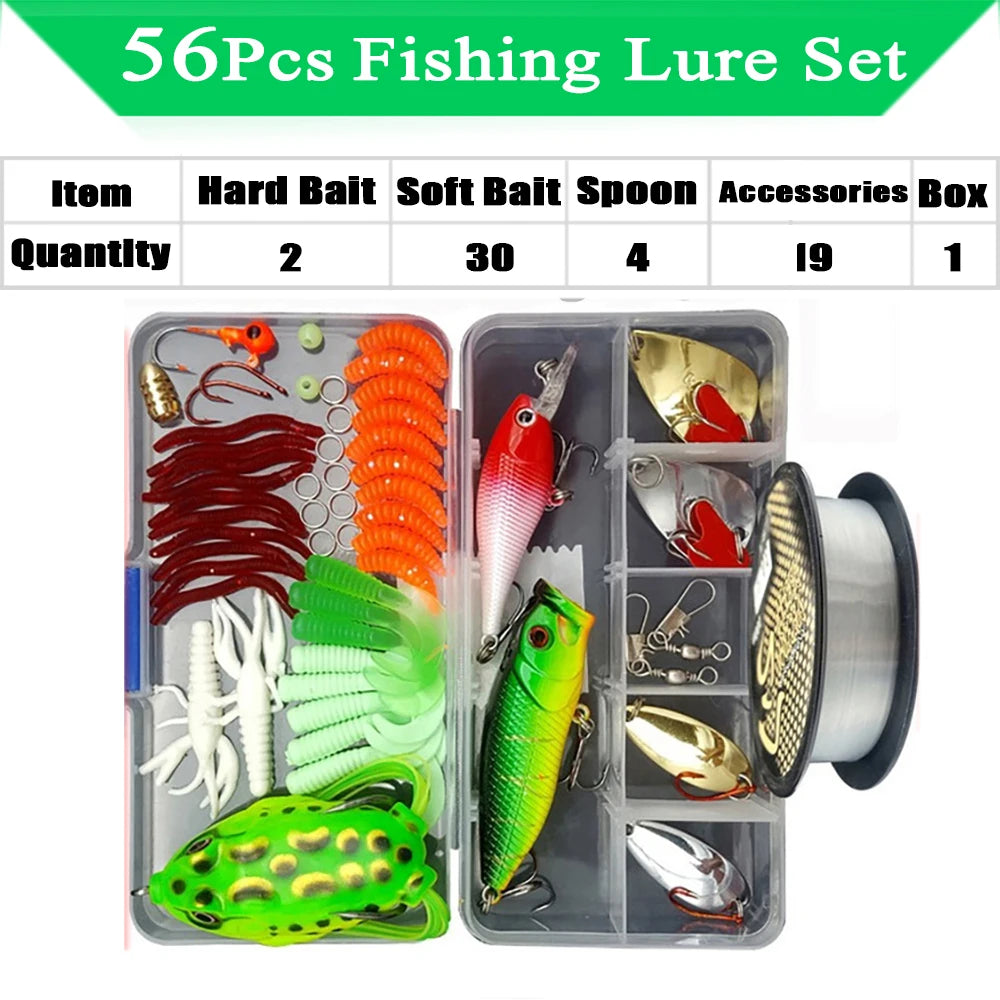 Fishing Lure Kit – Soft and Hard Bait Set