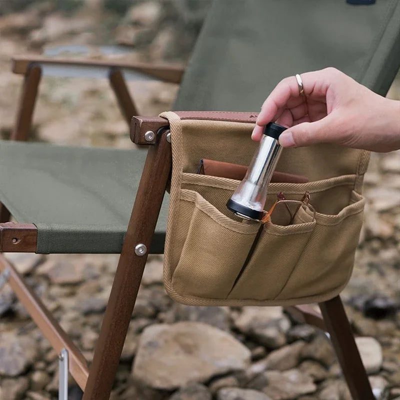 Outdoor Camping Chair Armrest Storage Bags