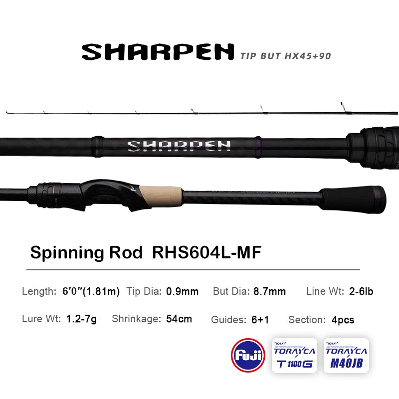 PURELURE SHARPEN Travel Fishing Rod