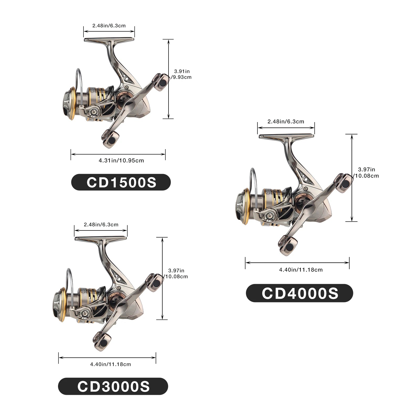 HAUT TON CD Spinning Fishing Reel