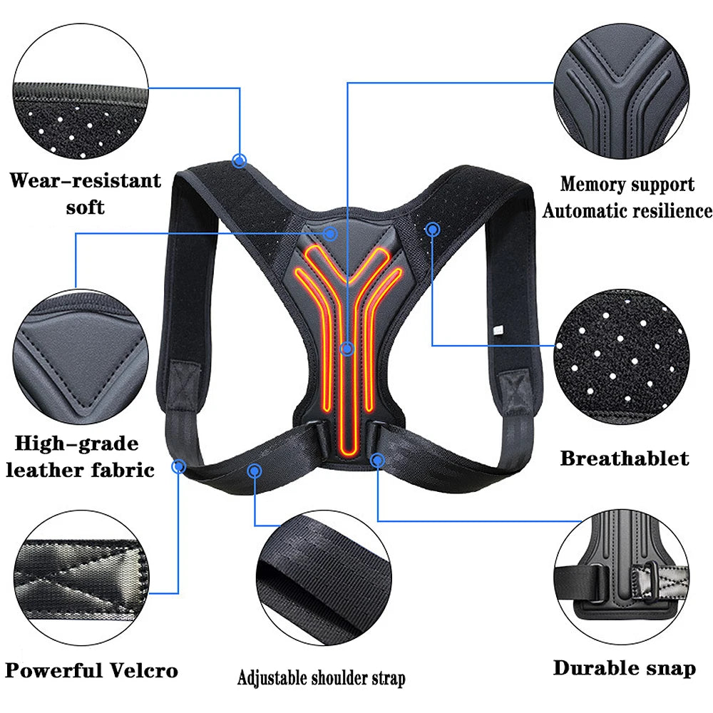 Adjustable Back Shoulder Posture Corrector Belt