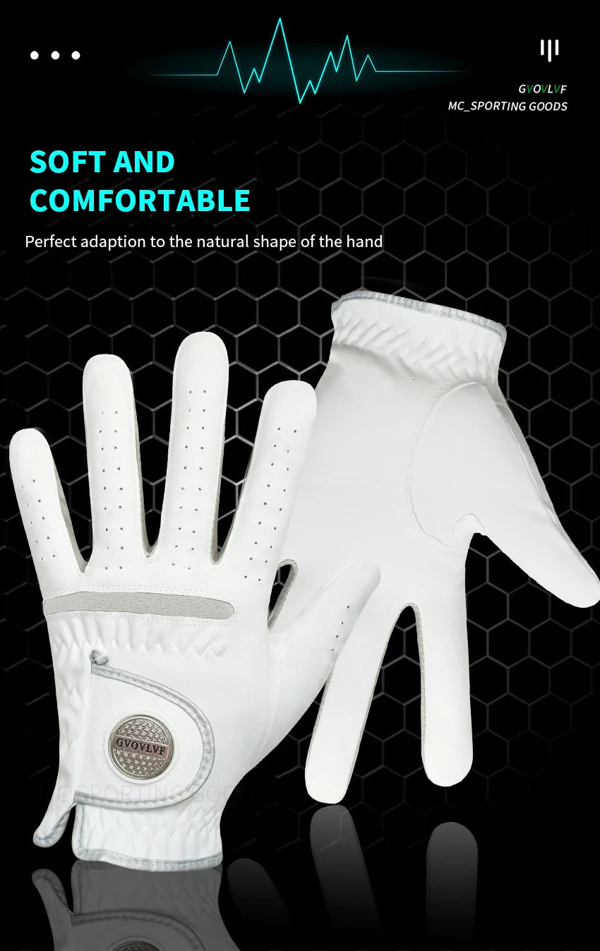 Golf Glove with Magnetic Marker