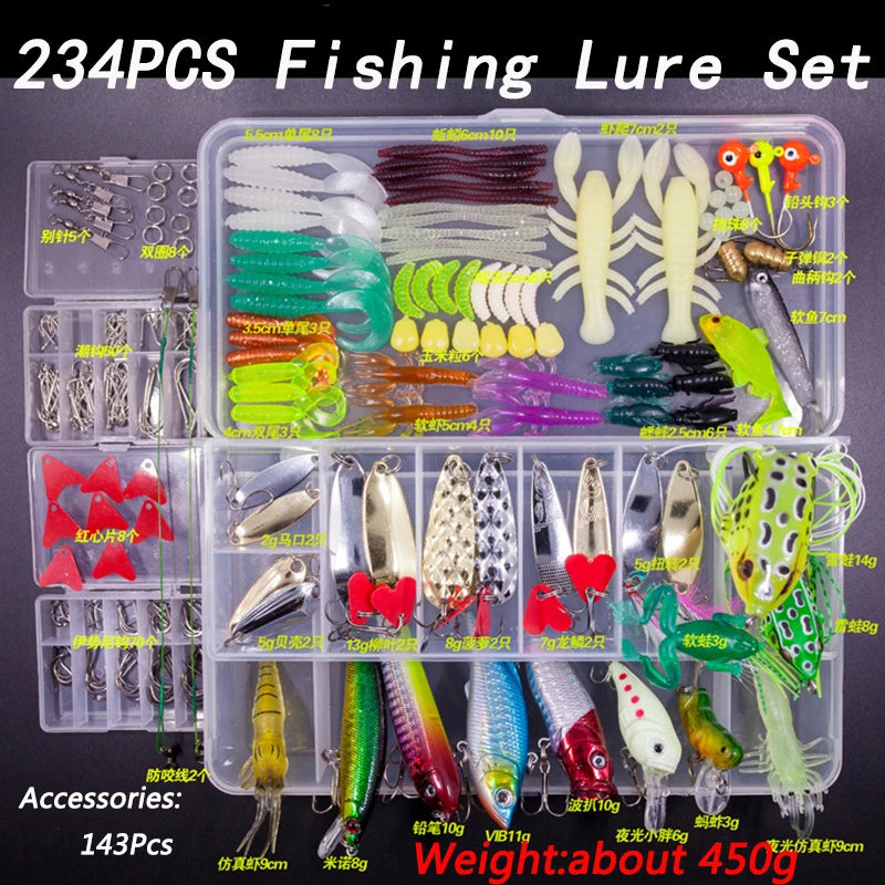 Fishing Lure Kit – Soft and Hard Bait Set