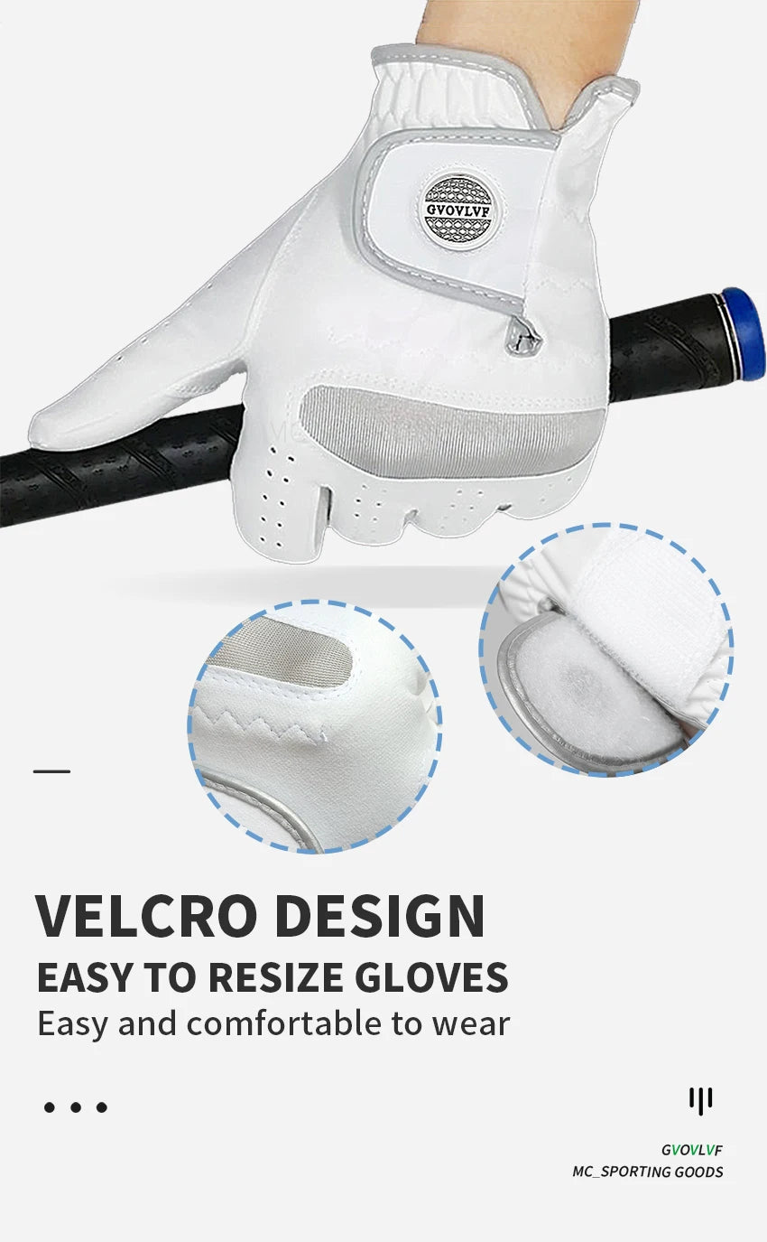 Golf Glove with Magnetic Marker