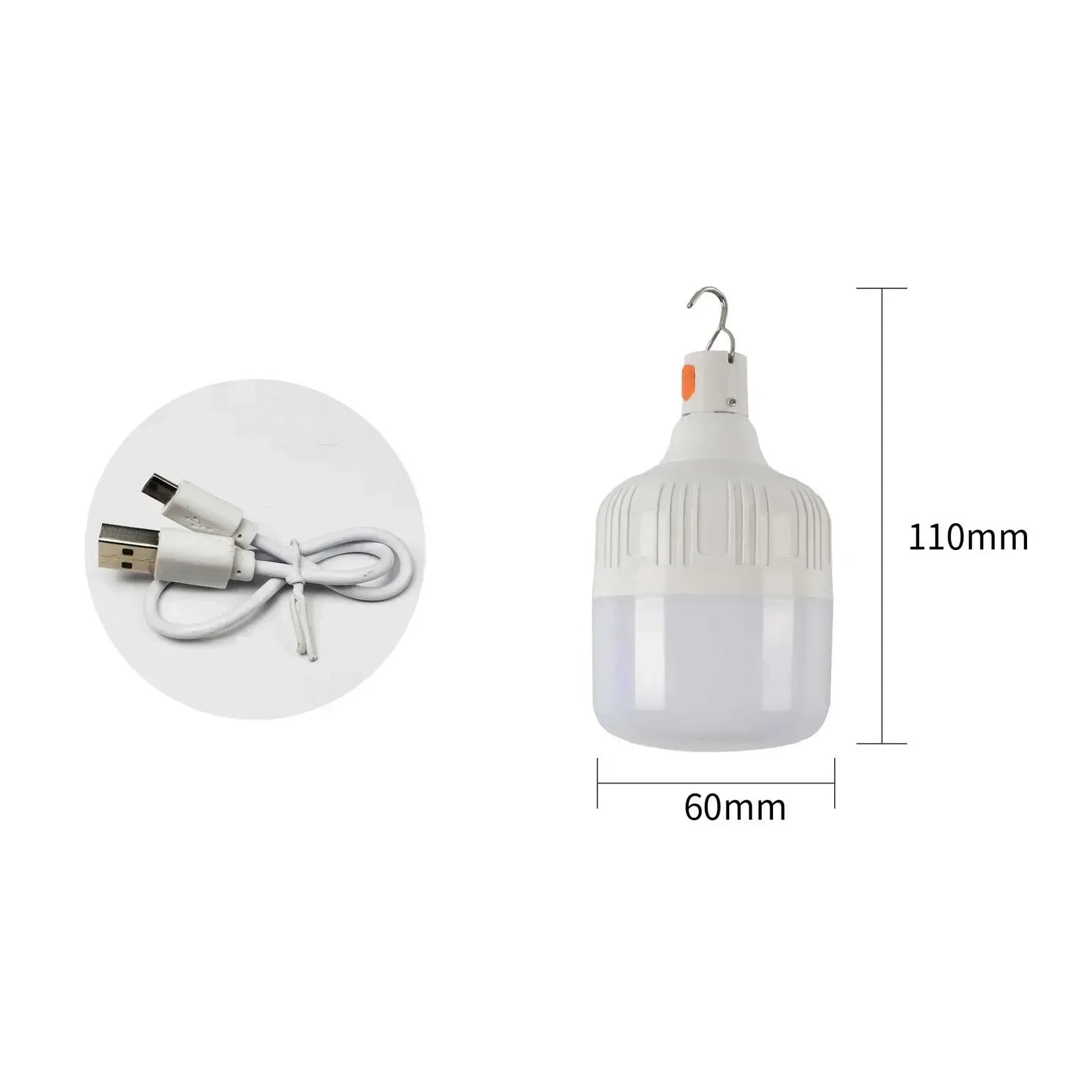 60W Emergency USB Rechargeable LED Light Bulb Lantern