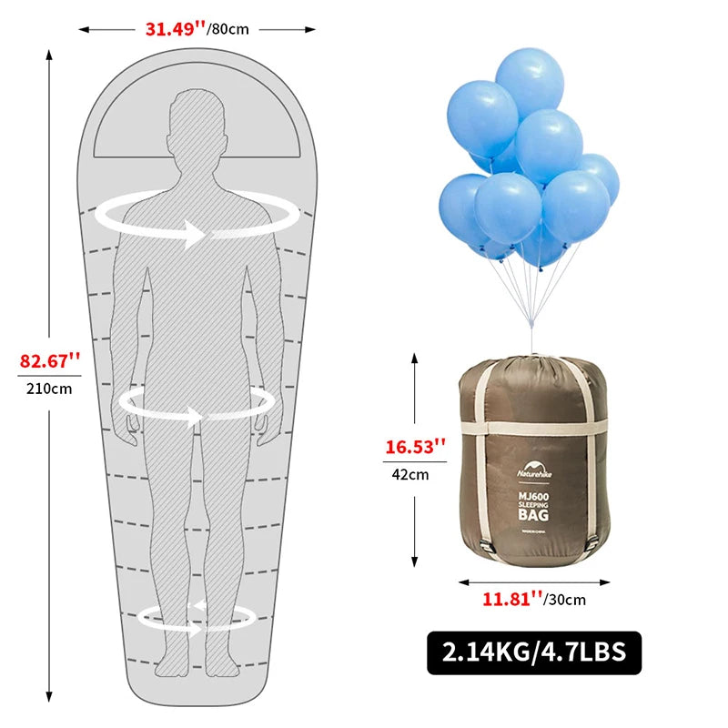 Naturehike Sleeping Bag MJ300 -1℃ Lightweight