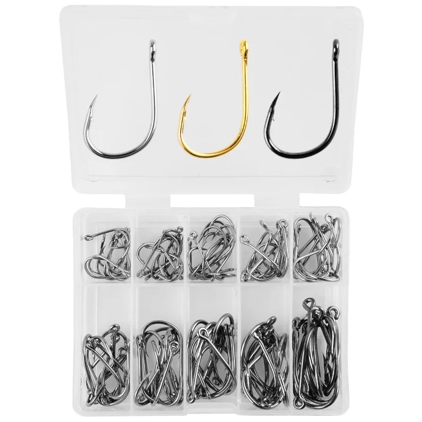 Aorace 100Pcs Fishing Hooks Set