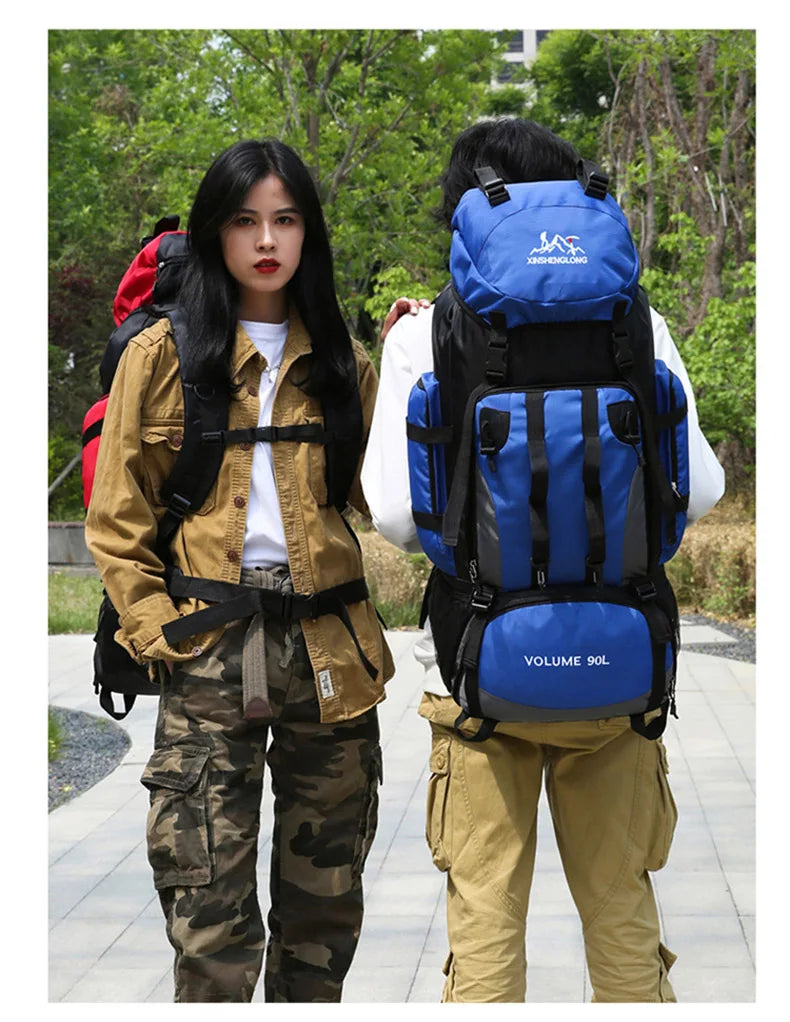 90L Waterproof Hiking Camping Backpack