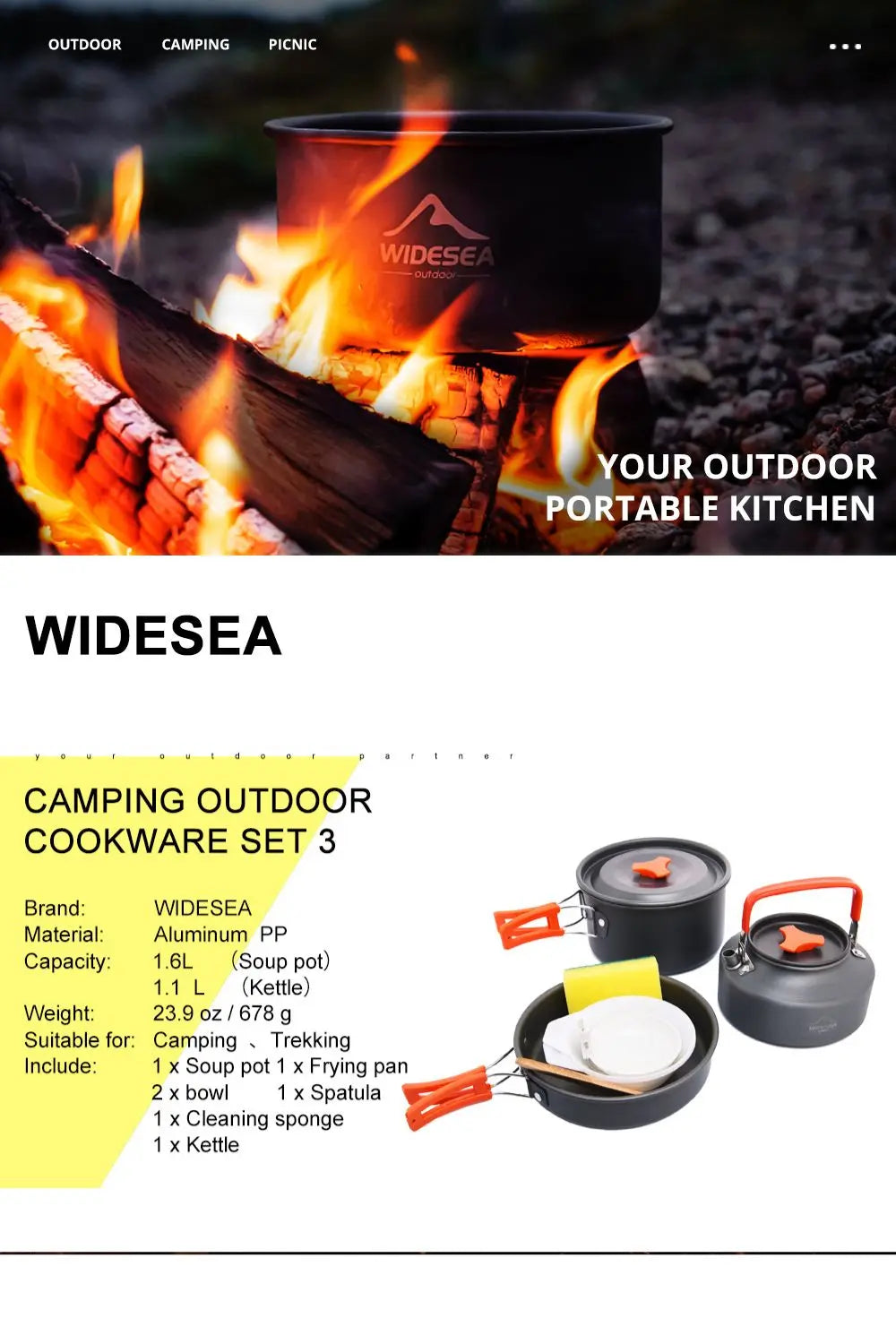 Outdoor Cookware Set