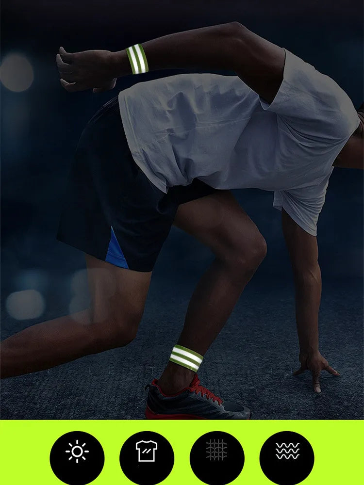 2PCS Running Reflective Arm Bands