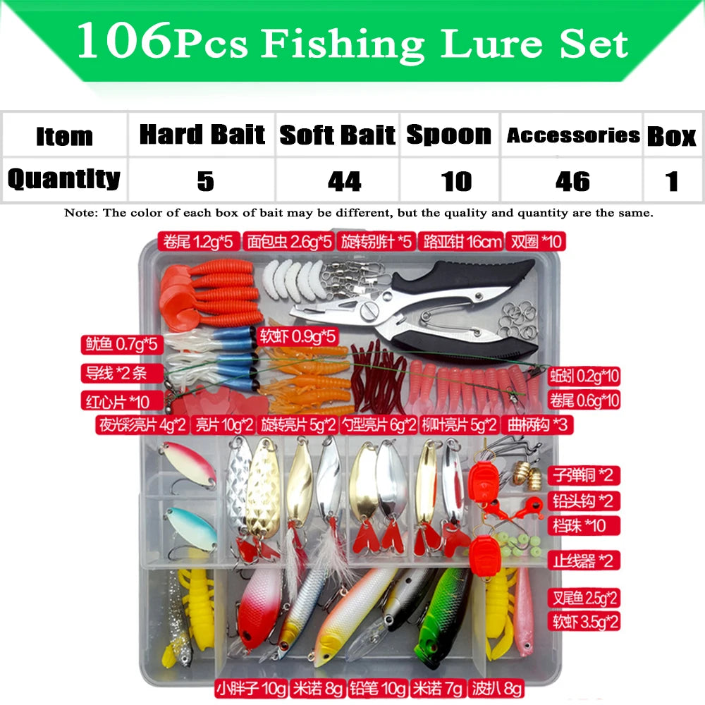 Fishing Lure Kit – Soft and Hard Bait Set