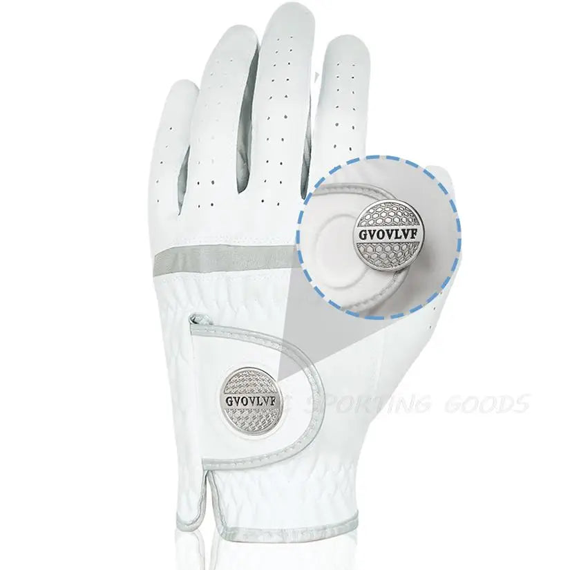 Golf Glove with Magnetic Marker