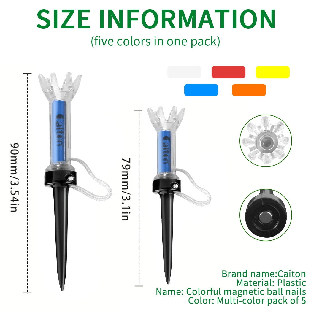 Caiton Magnetic Plastic Golf Tee Set