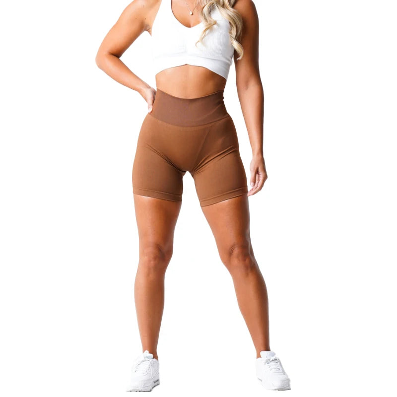 Spandex Solid Seamless Shorts