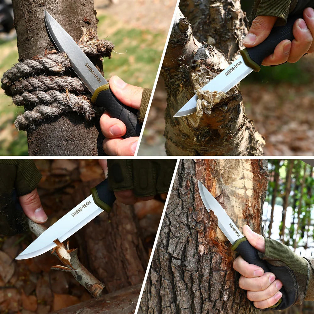 SWISS TECH Fixed Blade Survival Knife