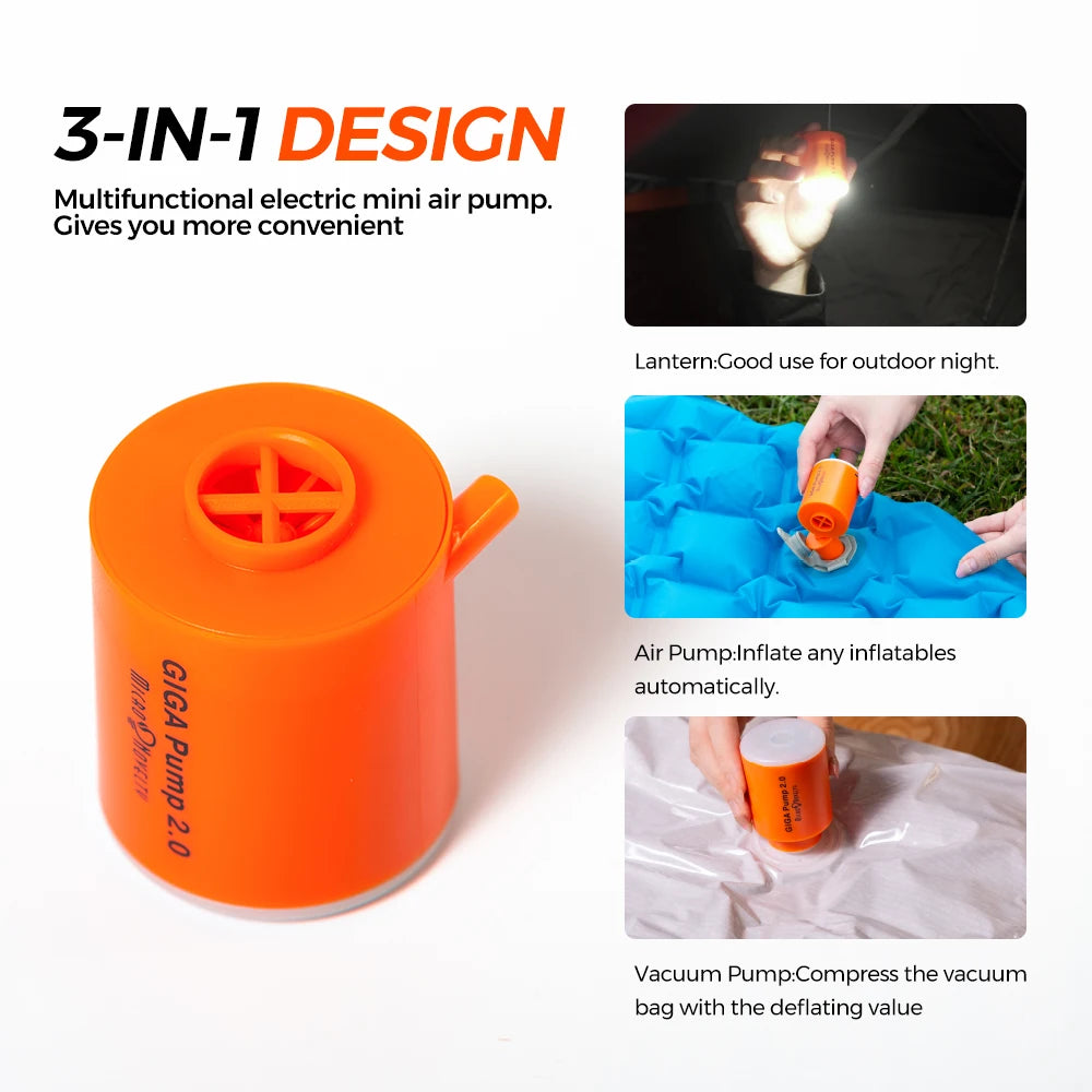 USB Rechargeable Mini Air Pump for Outdoor Camping