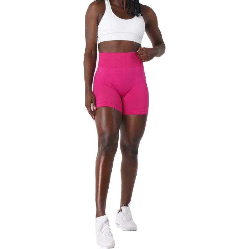 Spandex Solid Seamless Shorts