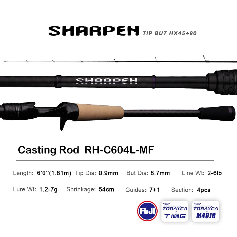 PURELURE SHARPEN Travel Fishing Rod