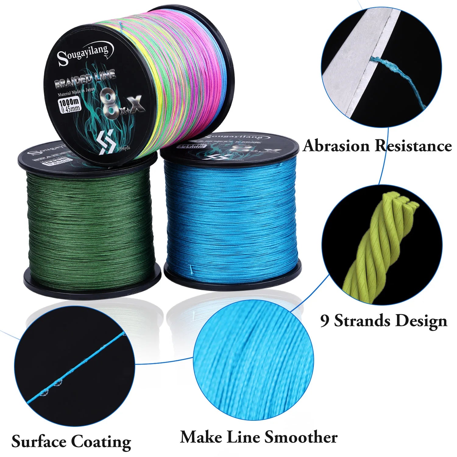 Sougayilang New 9-Strands PE Fishing Line