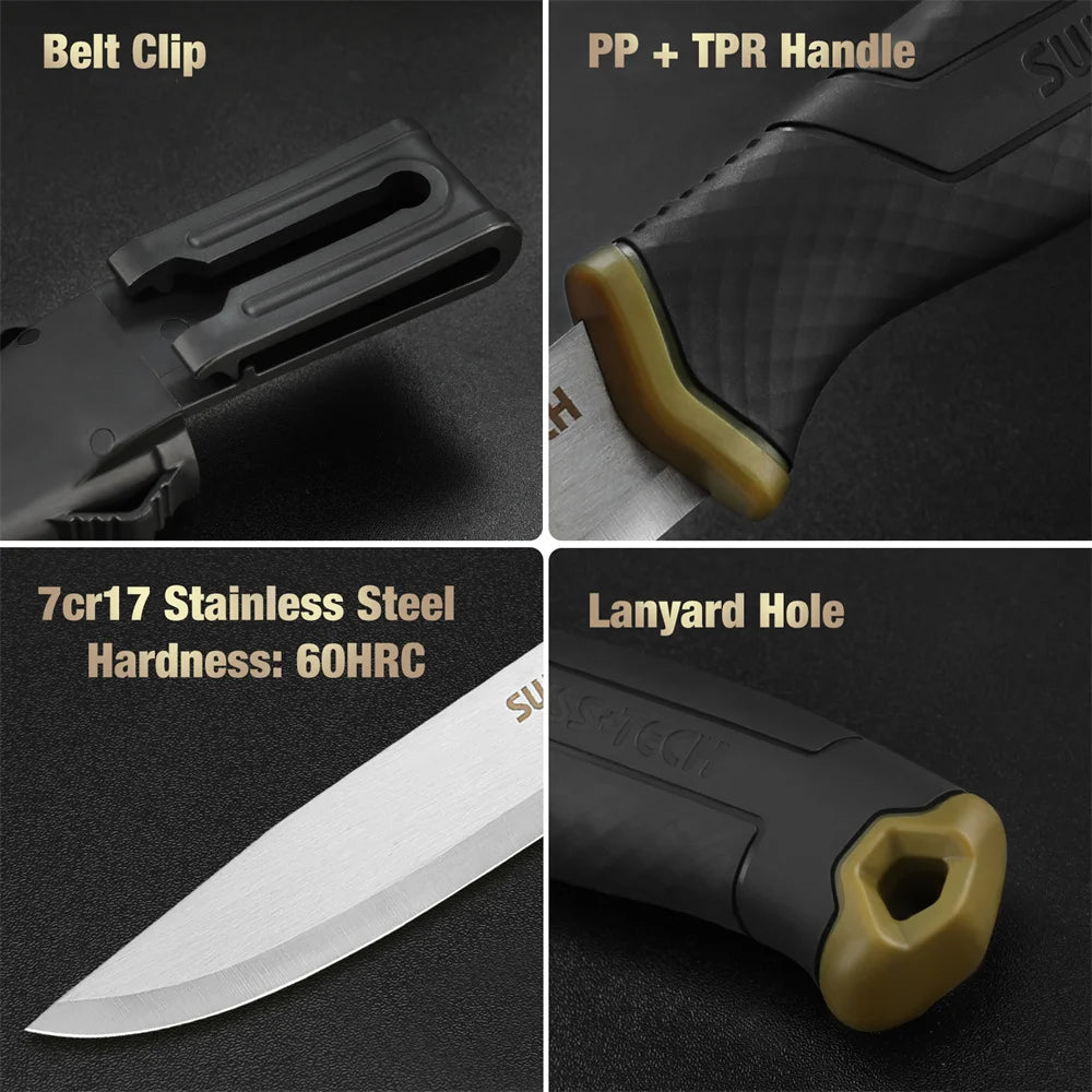 SWISS TECH Fixed Blade Survival Knife