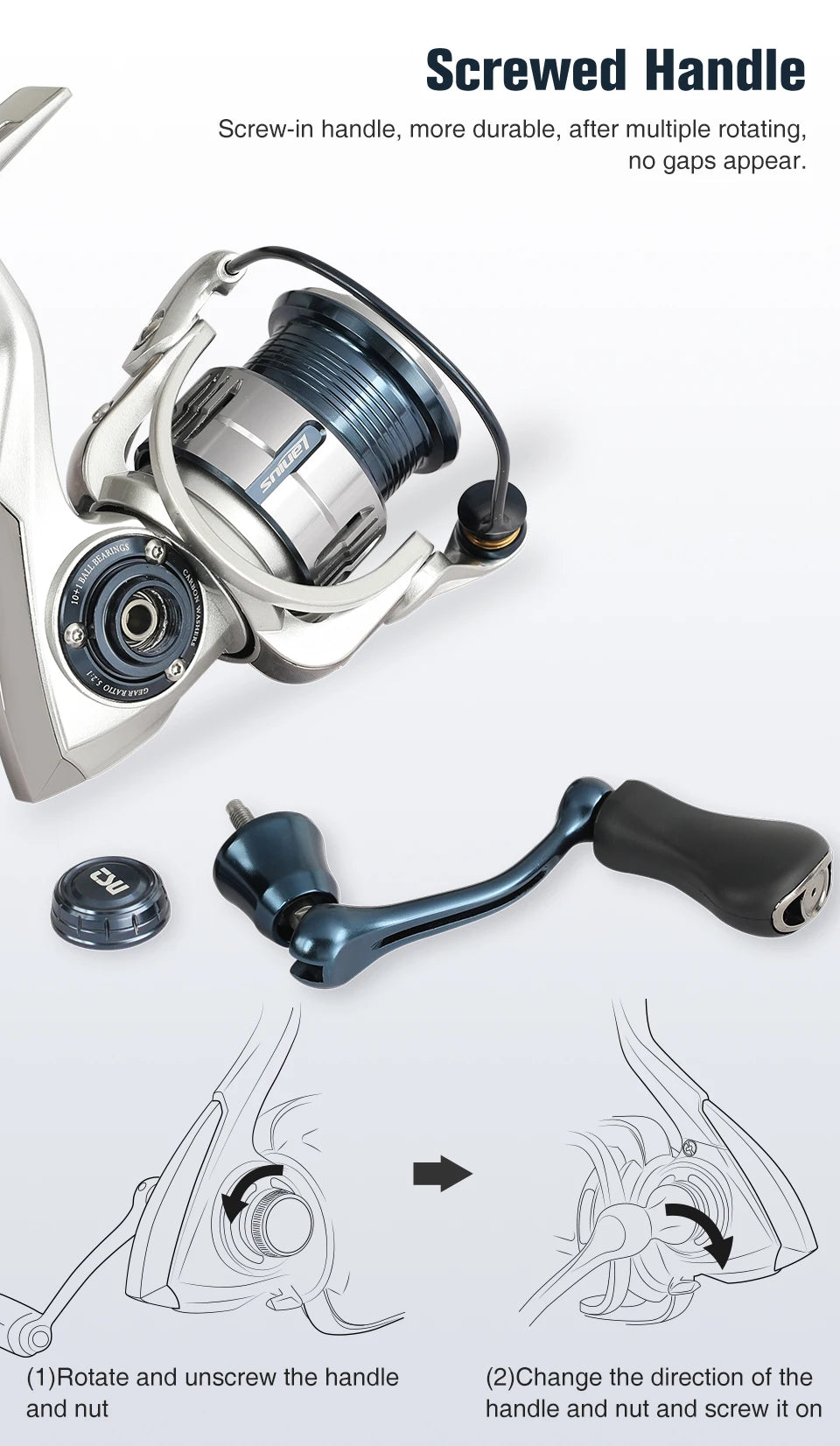 Ultralight Carbon Spinning Fishing Reel