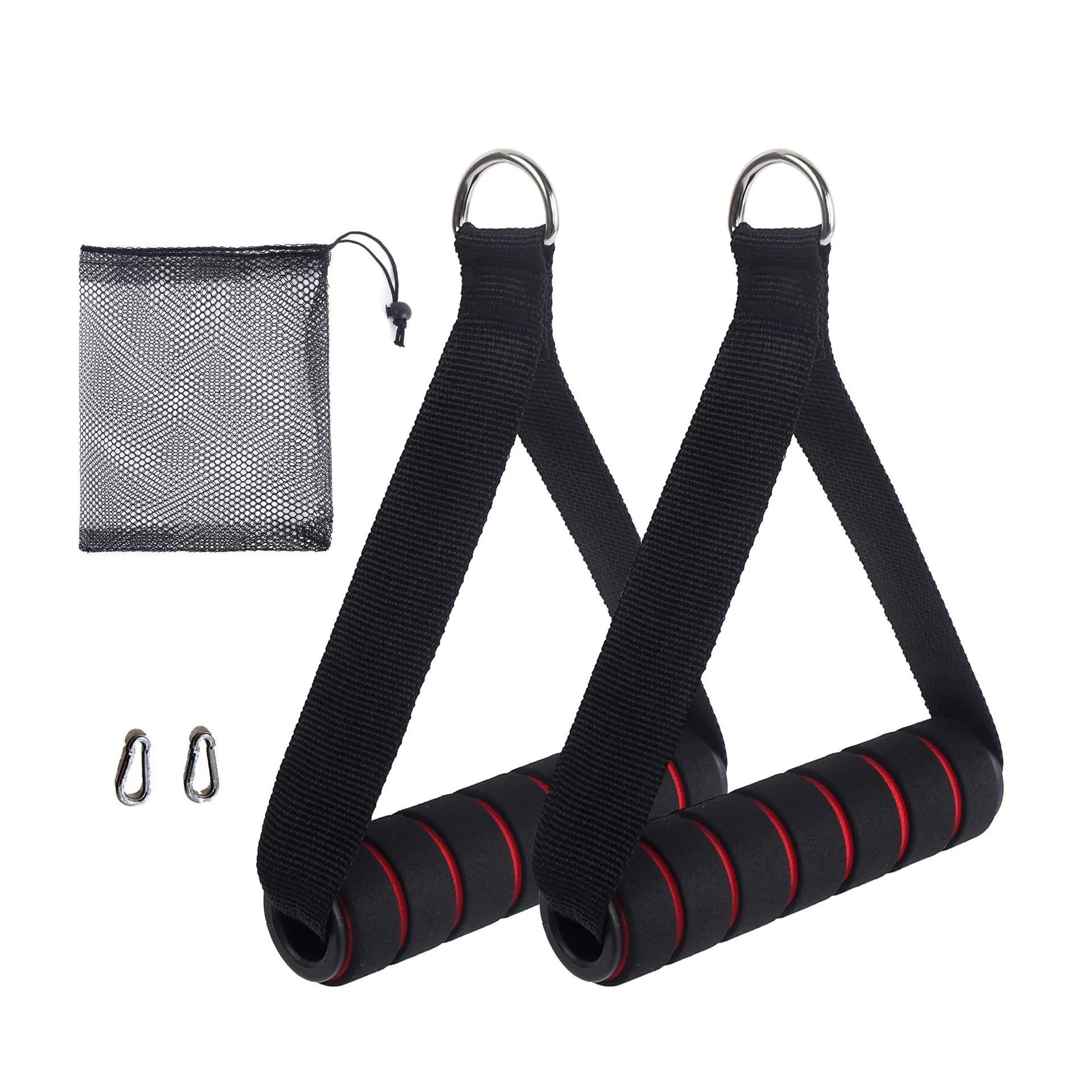 D-Ring Metal Gym Handles: