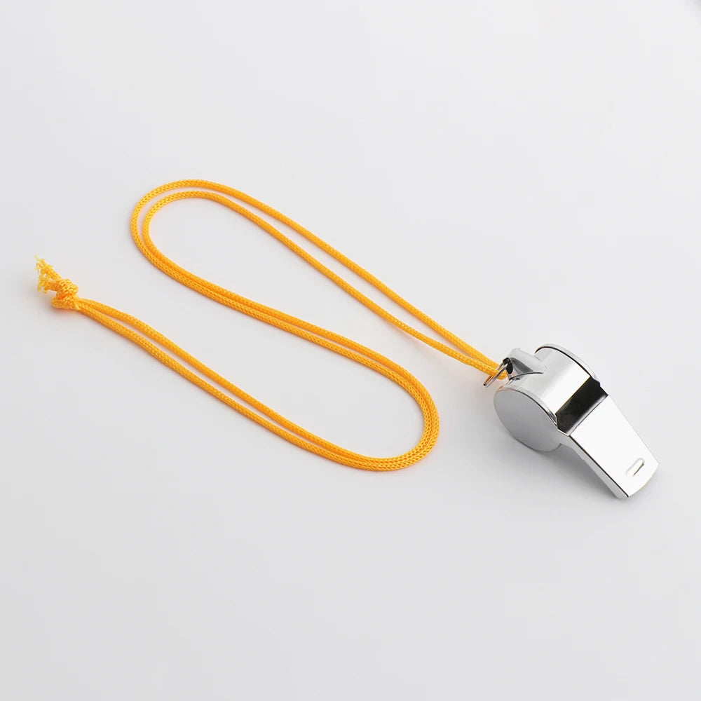 Stainless Steel Sports Whistle with Rope