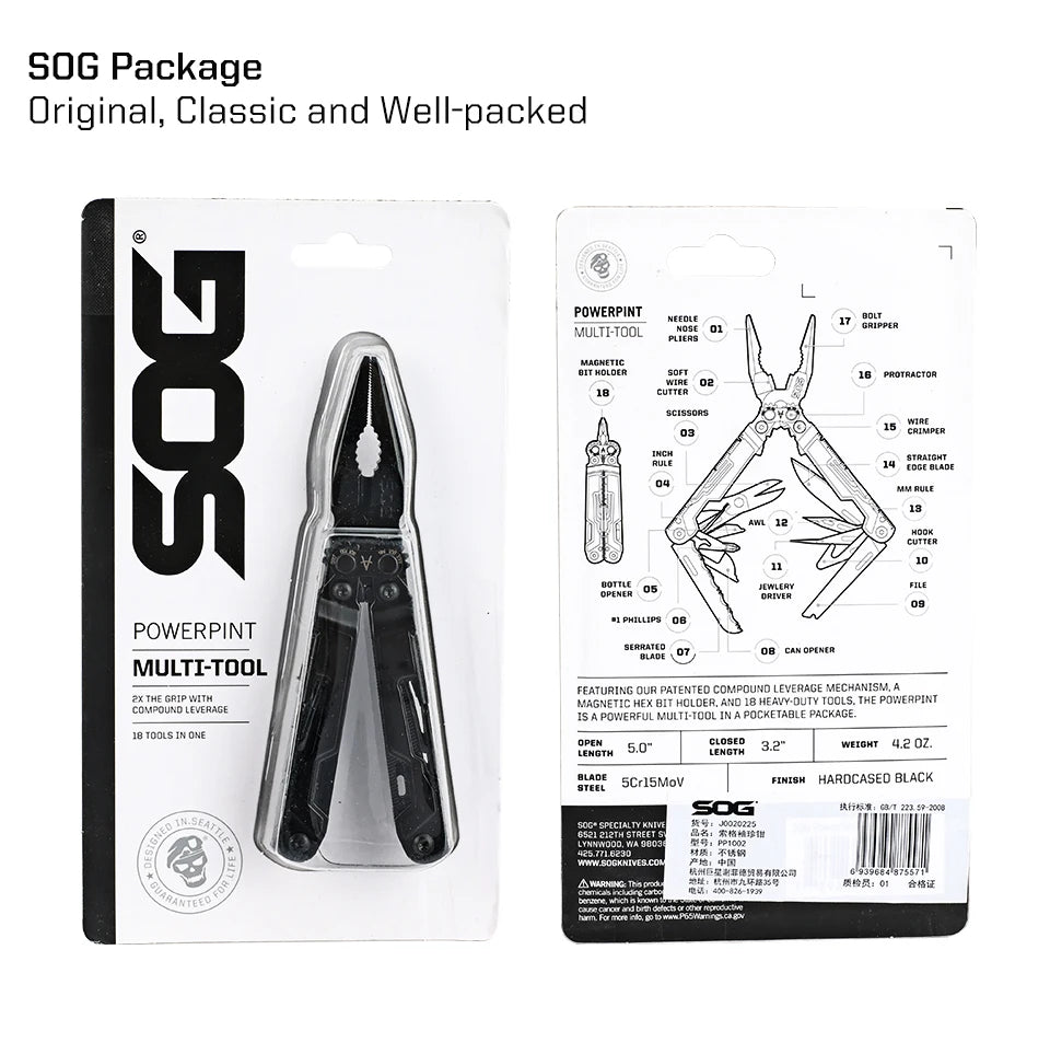 SOG 18-in-1 PowerPint Multi-Tool Pliers