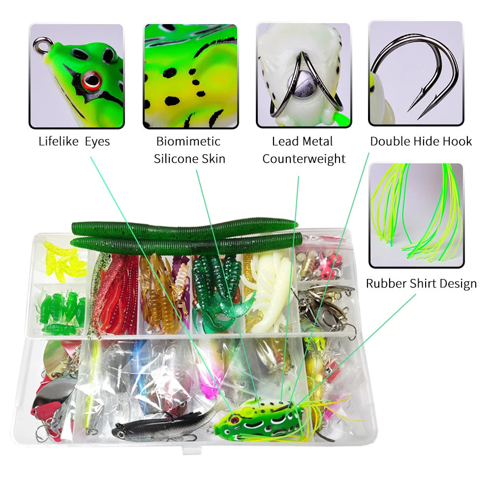 Fishing Lure Kit – Soft and Hard Bait Set