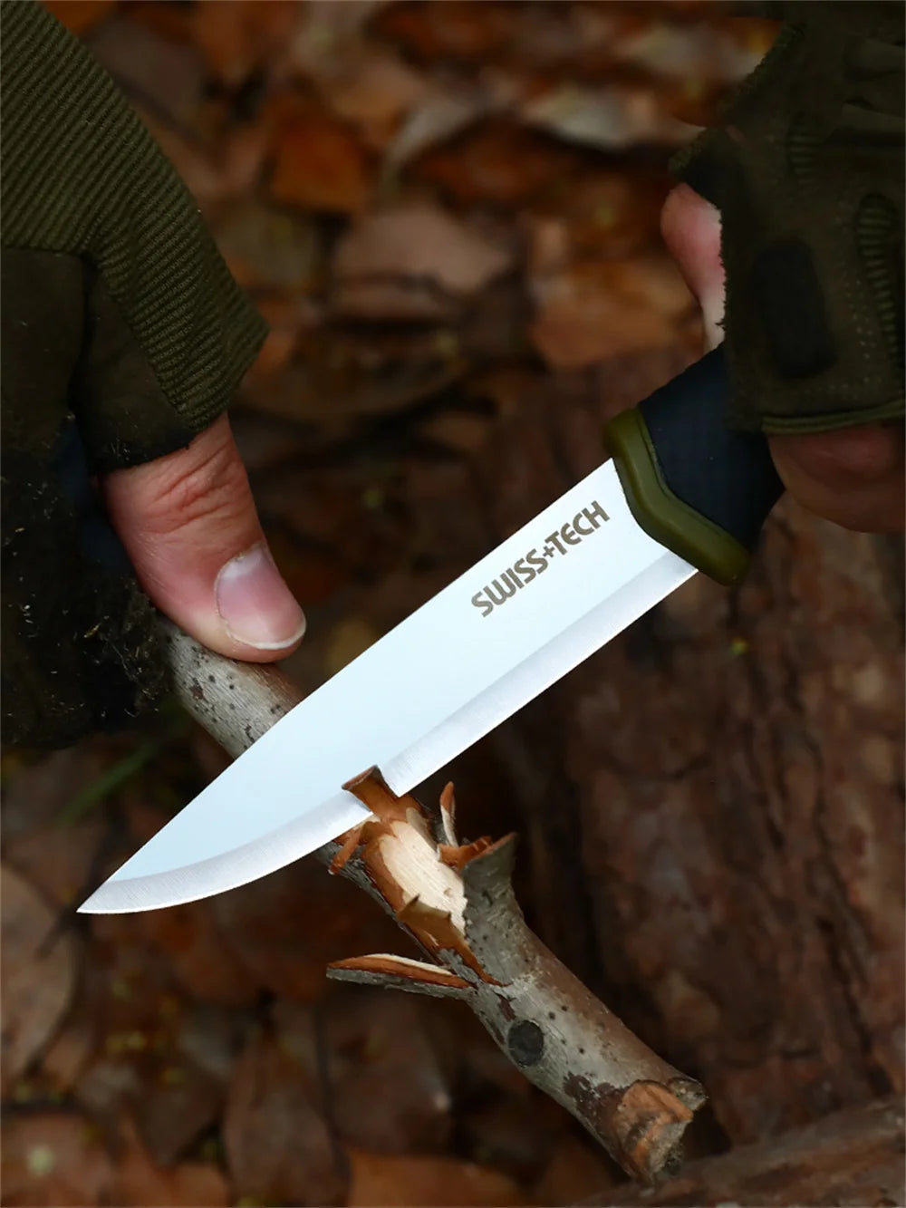 SWISS TECH Fixed Blade Survival Knife